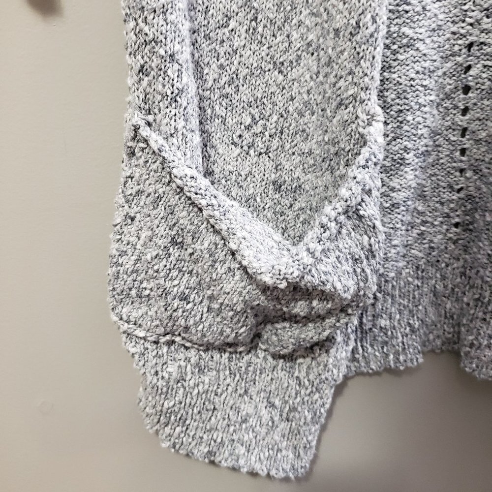 Monk & Lou * Open Knit Grey Crochet Cardigan * S - Picture 5 of 10